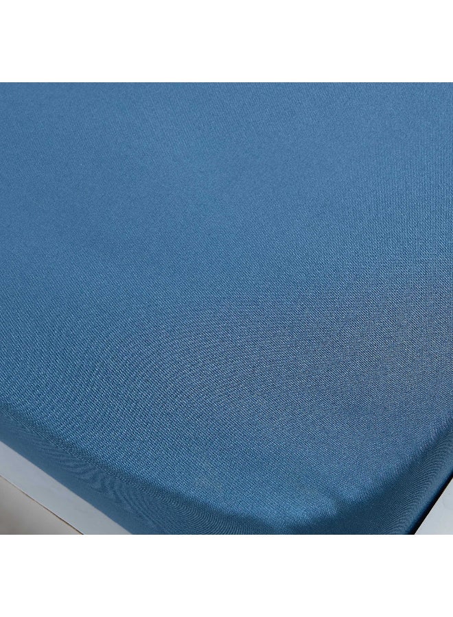 Home Box ملاءة سرير مصنوعة من الألياف الدقيقة - زرقاء - مفرد - Image 5