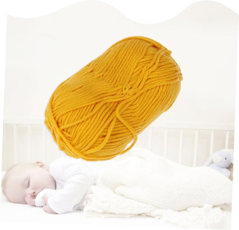 Lurrose 3pcs Super Soft Milk Cotton Yarn Crochet Knit Warm Comfortable Yarn for Hats Scarves Sweaters DIY Projects - Image 3