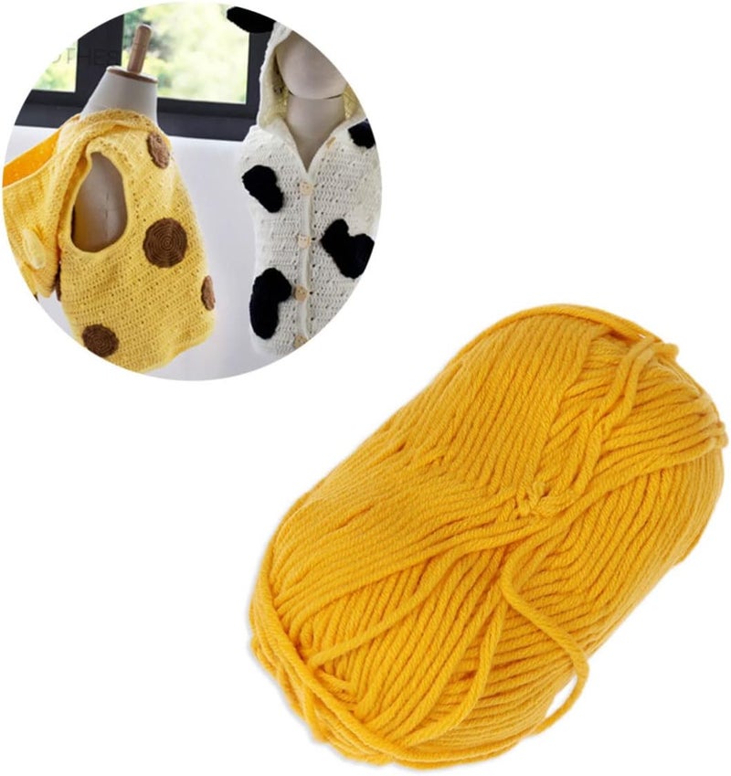 Lurrose 3pcs Super Soft Milk Cotton Yarn Crochet Knit Warm Comfortable Yarn for Hats Scarves Sweaters DIY Projects - Image 5