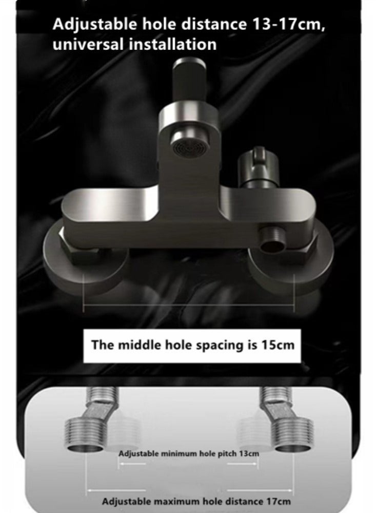 Kutis 1-Set Bathroom Shower Head Set Shower Faucet Set Gun Grey - Image 5