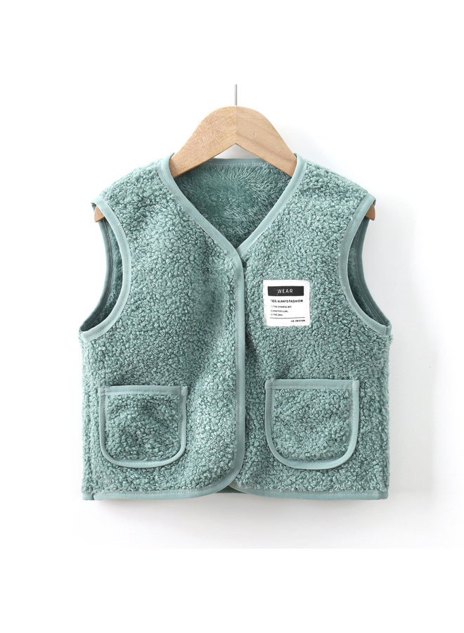 Baby Vest With Fleece Lining For Autumn And Winter, Children's Warm Vest For Spring And Autumn, Outerwear Vest For Babies, Children's Clothing That Can Be Worn Outside