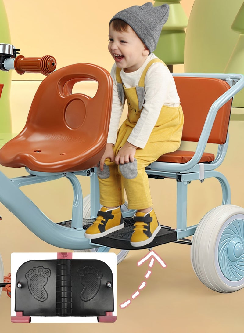 MaBaby Kids Tricycle, with Double Seat and Front Basket, 3-Wheel Bike for 1-6 Years Toddler Boys and Girls Indoor Outdoor - Image 5