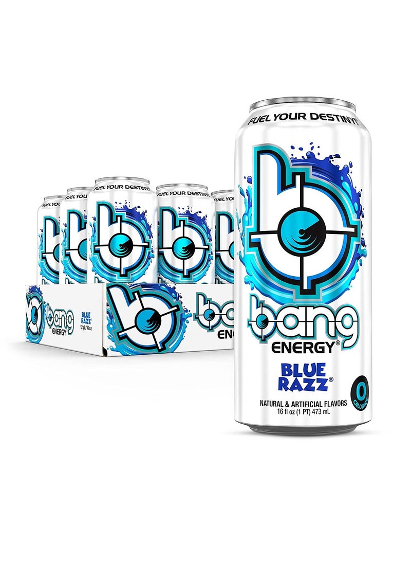 بانج مشروب الطاقة 473 مل بلو راز عبوة من 12 قطعة - Image 1