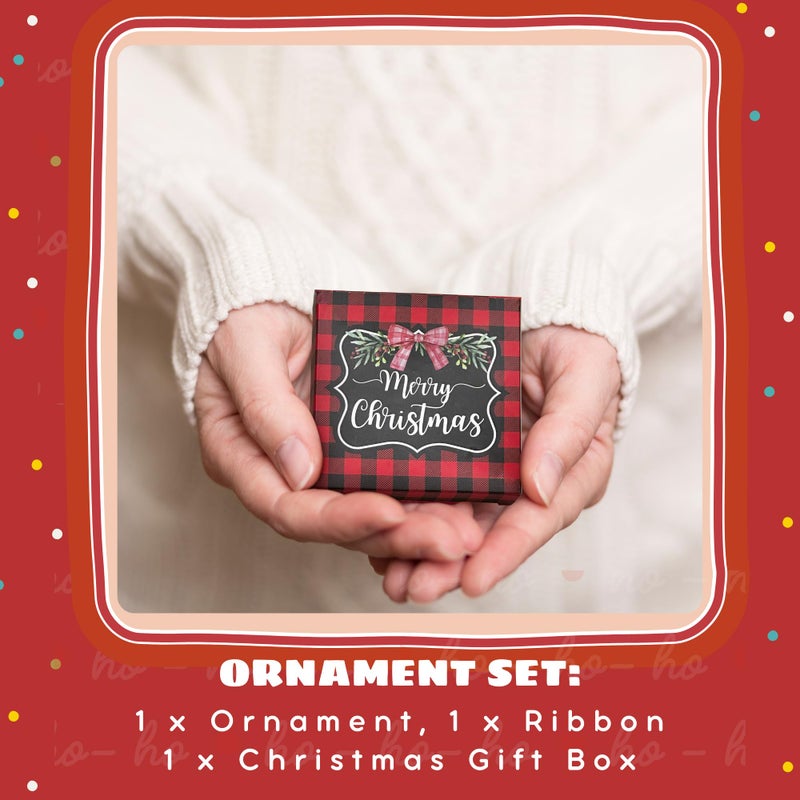 TEEBIM عائلة عيد الميلاد الحلي 2024 - هدايا أمي وأبي جديدة لأول مرة 2024 - أول عيد ميلاد لنا كعائلة من 3 زخرفة - زخرفة عيد الميلاد الأولى - أكريليك الأول من عائلة عيد الميلاد 2024 - Image 3