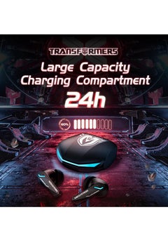 TRANSFORMERS Transformers TF-T10 Wireless Bluetooth Earbuds Gaming Headphones Long Battery Life Headset Low Latency HIFI Stereo Sound with Music Noise Cancellation Calls Iron Gray  - Image 3