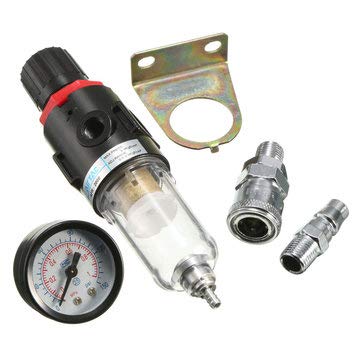 Afr2000 14 Air Compressor Filter Water Separator Trap Tools Kit with Regulator Gauge  - Image 4
