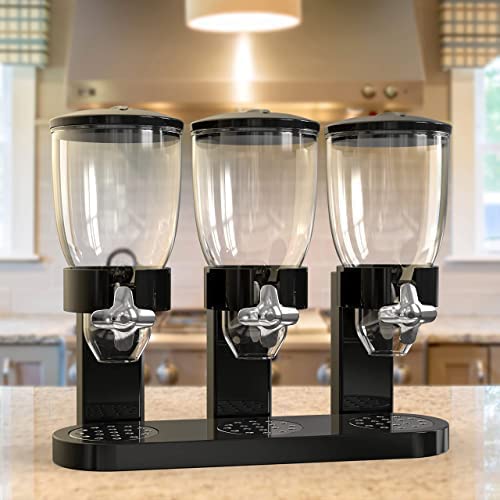 Retail Blade Triple Food Dispenser - Easy To Use Dry Food Dispenser Perfect As A Candy, Nuts, Rice, Granola, Cereal Dispenser & More - Dispensing 1 Ounce Per Twist And Preserving Freshness For Fun, Easy Serving. - Image 3