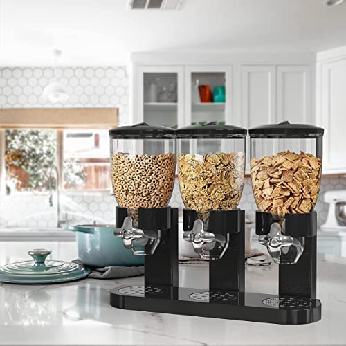 Retail Blade Triple Food Dispenser - Easy To Use Dry Food Dispenser Perfect As A Candy, Nuts, Rice, Granola, Cereal Dispenser & More - Dispensing 1 Ounce Per Twist And Preserving Freshness For Fun, Easy Serving. - Image 2