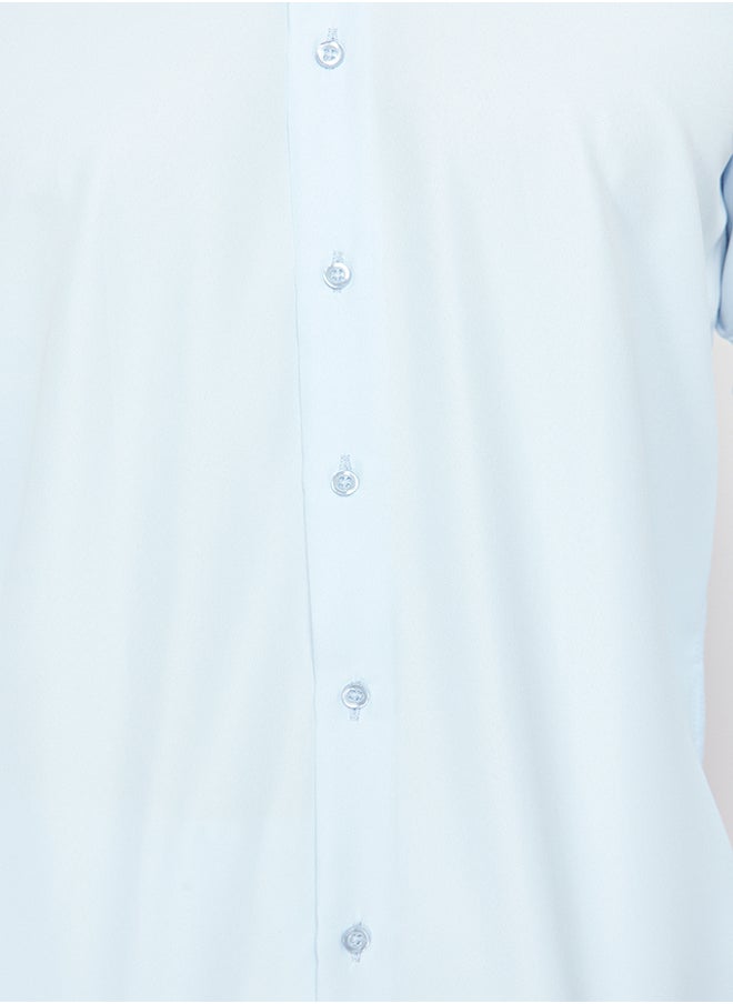trendyol Light Blue slim fit smart shirt Shirt TMNAW24GO00096  - Image 5