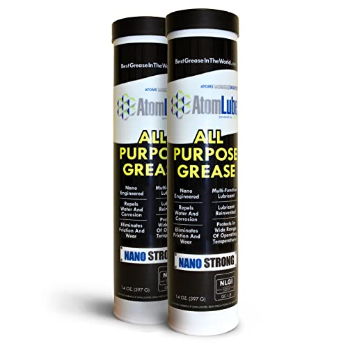 AtomLube All Purpose Grease, 2-Pack 14 Oz. Tubes | Multi Function Lubricant | Automotive Grease and Marine Grease for Boat Accessories, Trucking, and Wheel Bearing - Image 1