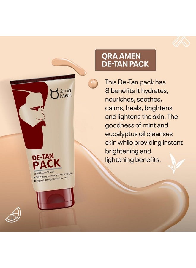 Qraa Men De-Tan Pack For Men For Skin Lightening/Brightening, 120 G  - Image 2