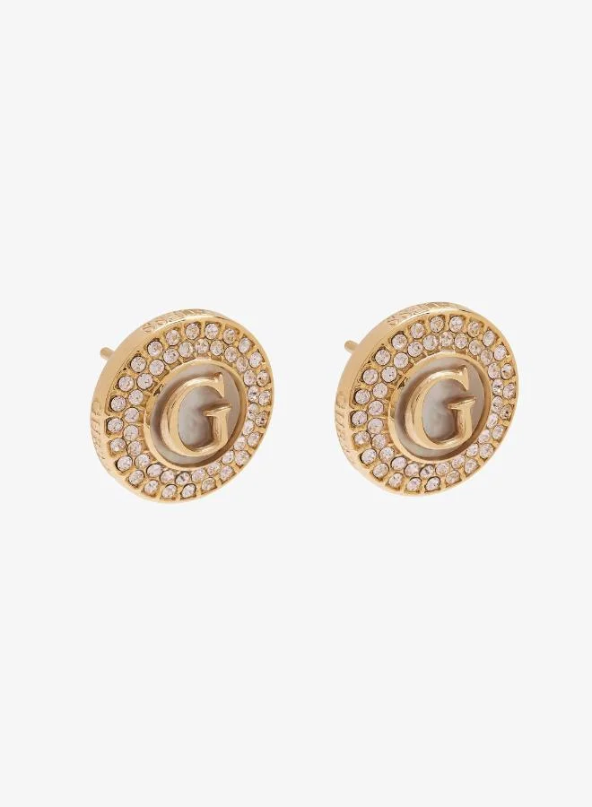 Logo 14Mm Pearly G Coin Studs