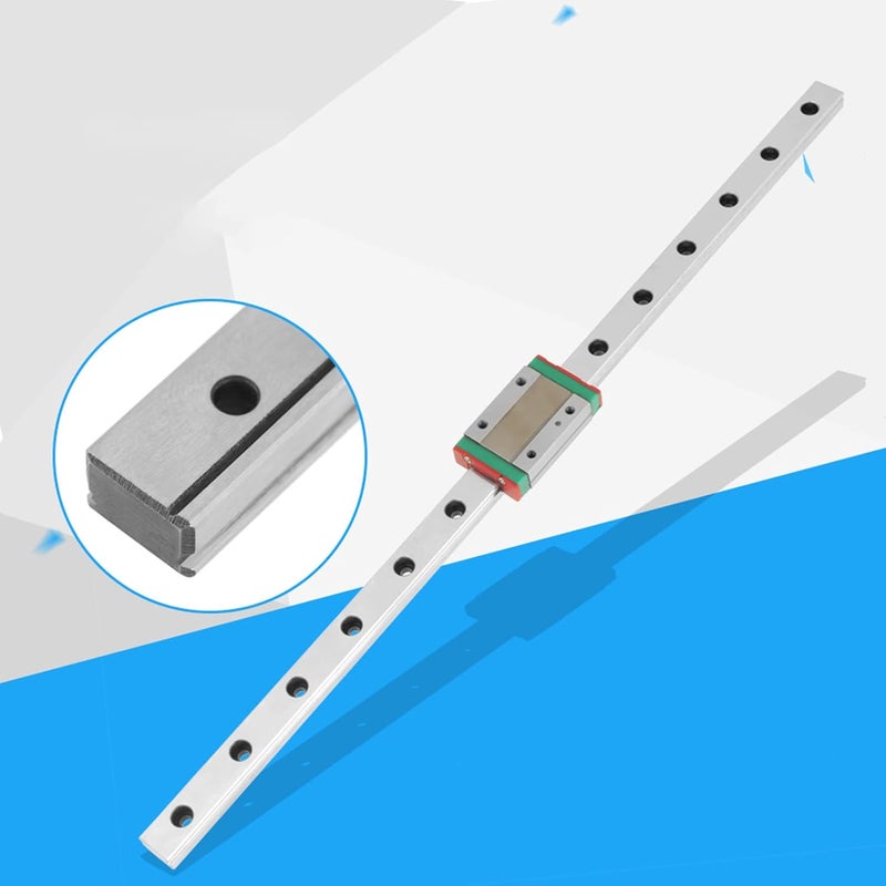 MGN12H Miniature Linear Rail Guide, Linear Motion Rail with Slide Block, 350mm Length 12mm Width Precision Linear Slide Rail for Automation and Measuring Equipment - Image 2