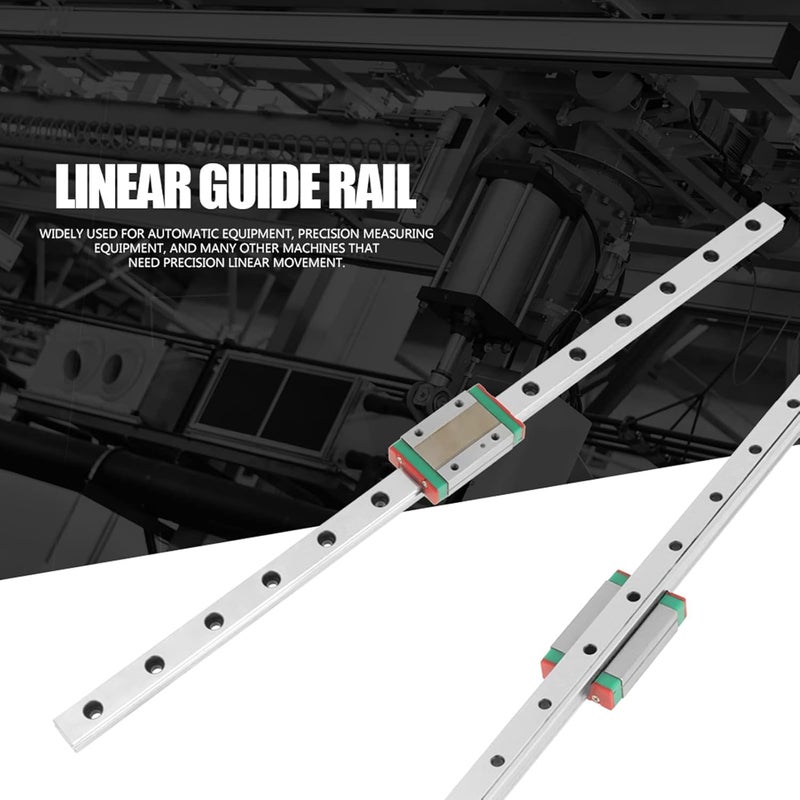 MGN12H Miniature Linear Rail Guide, Linear Motion Rail with Slide Block, 350mm Length 12mm Width Precision Linear Slide Rail for Automation and Measuring Equipment - Image 5