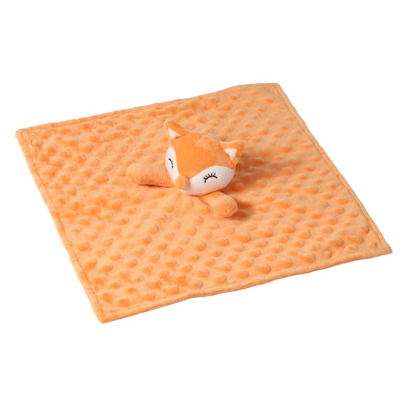 CREVENT Soft Plush Animal Face Security Blankets for Boys and Girls, Great Gifts for Birthday Baby Shower (Orange Fox) - Image 3