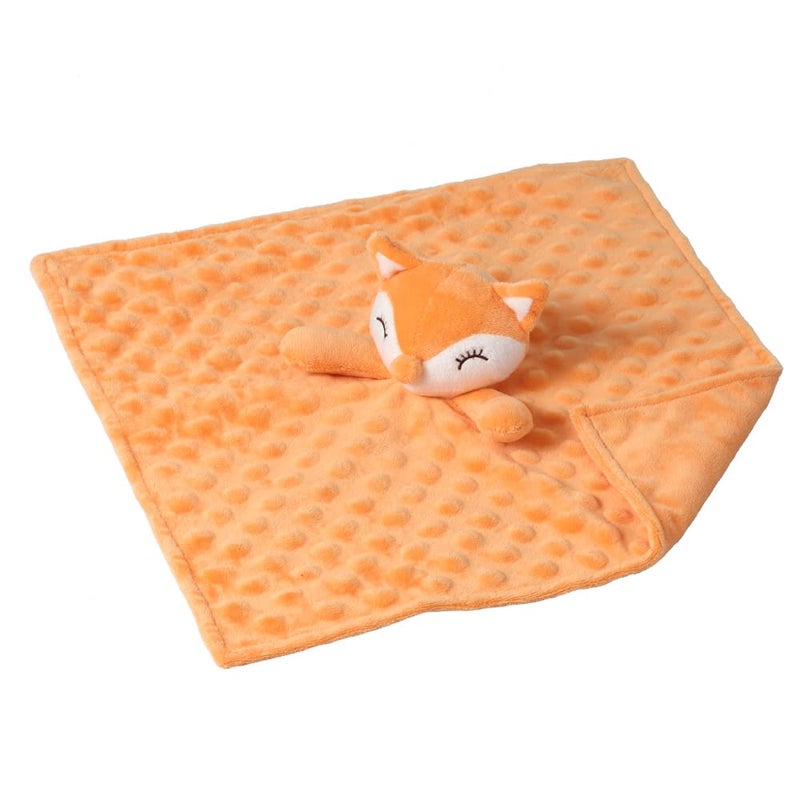 CREVENT Soft Plush Animal Face Security Blankets for Boys and Girls, Great Gifts for Birthday Baby Shower (Orange Fox) - Image 4