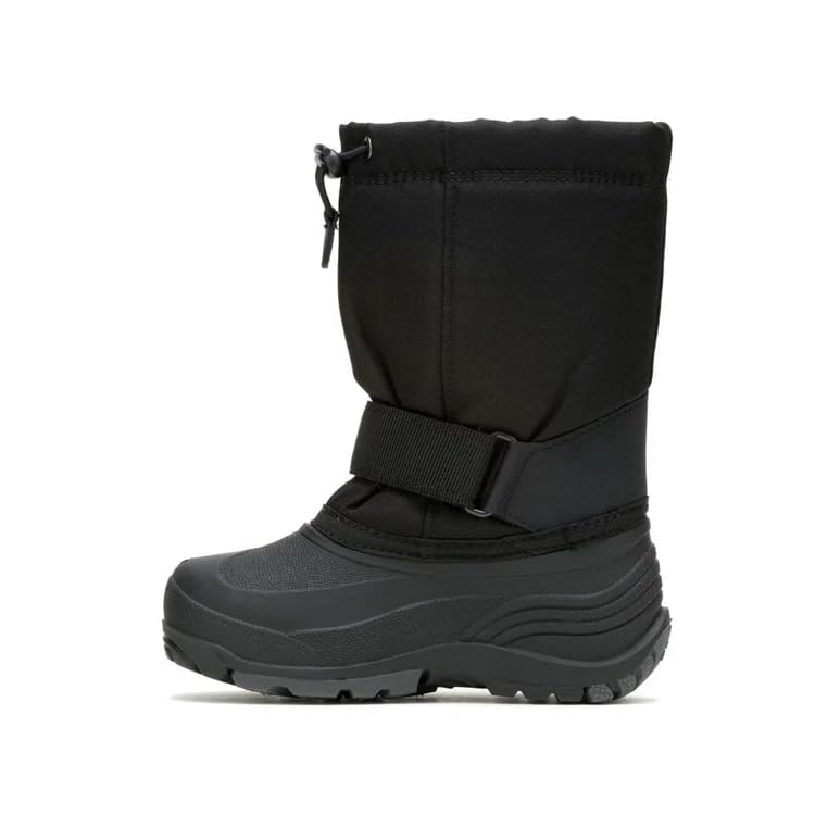 Kamik Rocket Insulated Snow Boots - Waterproof Upper & Kids Waterproof Shoes - Easy-Grab Lace Lock Snow Boots for Kids - Removable Insulated Liner - Hook & Loop Mid-Foot Strap - Black - 4 Big Kid - Image 2