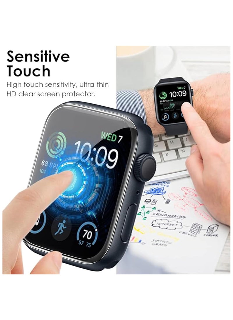 TWEGGON 2Pc Pack Apple Watch Series 10 46mm Screen Protector, Full Cover Screen Protector for Apple Watch Series 10 46MM Black/Clear  - Image 4