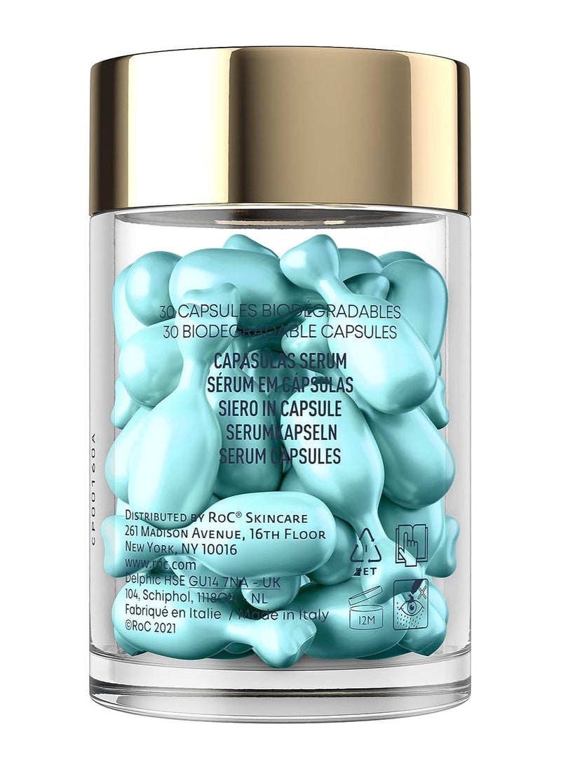 RoC - Multi Correxion Hydrate Plump Serum Capsules Maximum Plumping Power Boost Skin’s Hydration Level with Hyaluronic Acid 30 CT - Image 1