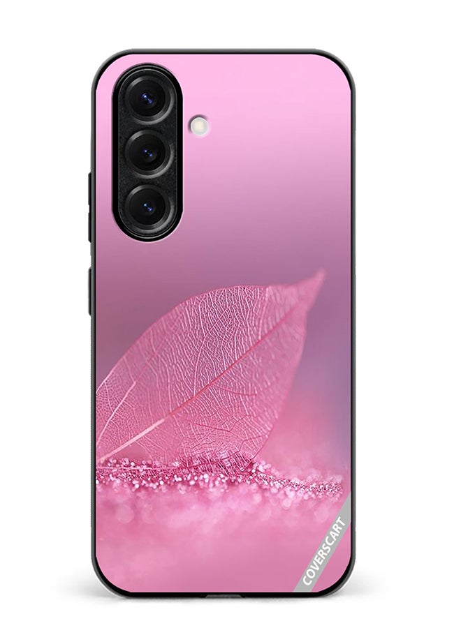 VR CREATIVE Protective Case Cover For Samsung Galaxy S25 Pink Leaf Design Multicolour