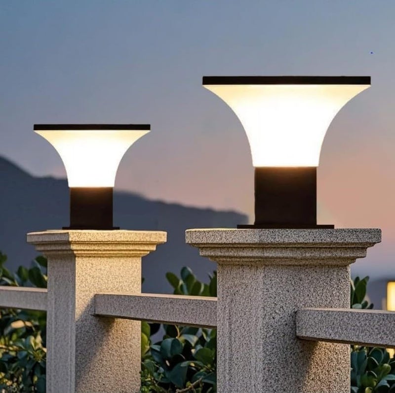 BrightLyt Gate Light for Outdoor Waterproof, Gate Light Lamp for Home Entrance & Garden – Modern Pillar Gate Lamp for Pathway (Pack of 2) - Image 5