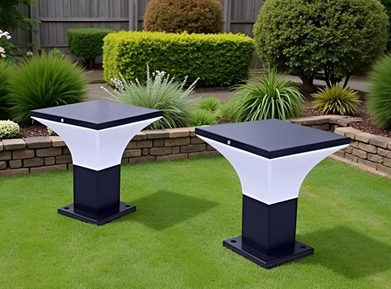 BrightLyt Gate Light for Outdoor Waterproof, Gate Light Lamp for Home Entrance & Garden – Modern Pillar Gate Lamp for Pathway (Pack of 2) - Image 4