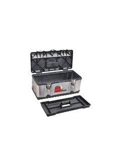 BIG RED Heavy Duty Plastic and Stainless Steel Tool Box Black and Grey 475 x 480 x 635 mm TRJF-3025Y  - Image 1