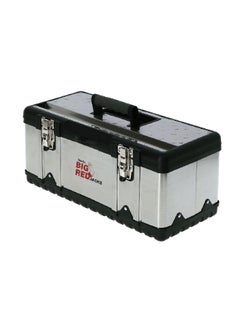 BIG RED Heavy Duty Plastic and Stainless Steel Tool Box Black and Grey 475 x 480 x 635 mm TRJF-3025Y  - Image 3