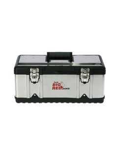 BIG RED Heavy Duty Plastic and Stainless Steel Tool Box Black and Grey 475 x 480 x 635 mm TRJF-3025Y  - Image 2
