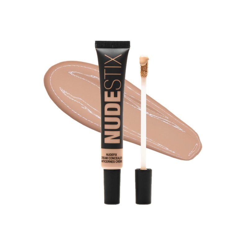 Nudestix NudeFix Cream Concealer Lightweight Liquid Natural Finish Makeup Hydrating Brightening Under Eye Dark Circle Corrector Reduces Redness and Blemishes Shade Nude 5 034 fl oz 10 ml