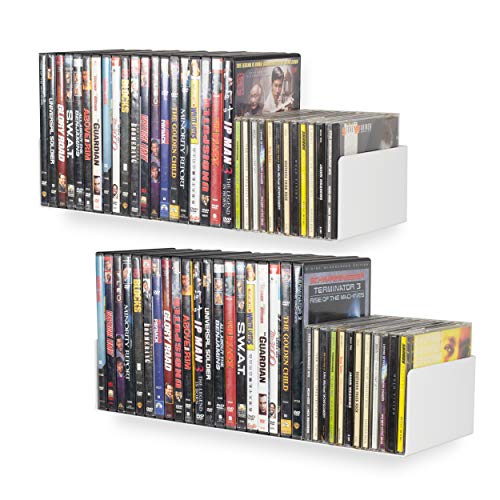 Wallniture U Shape Floating Metal Bookshelf White Set of 2 - Image 3