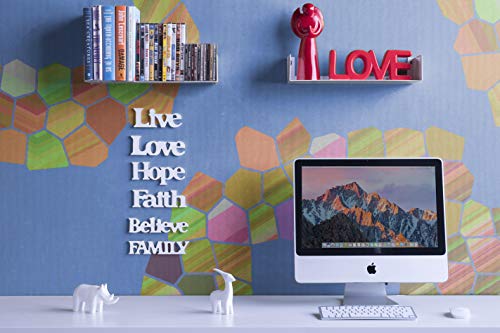 Wallniture U Shape Floating Metal Bookshelf White Set of 2 - Image 2