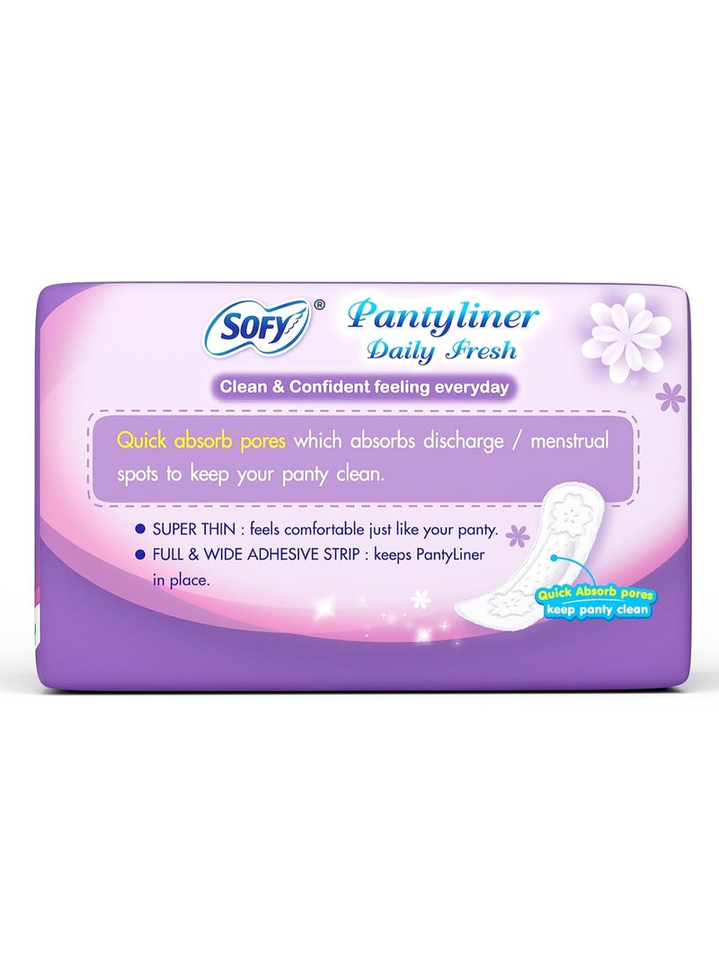 Sofy Sofy Daily Fresh Panty Liners ( 155 mm , 20 Pads) for Non-Period Leakages, Quick Absorb Pores, Prevent Spotting, Super Thin & Stay in Place, (Pack of 1) - Image 5