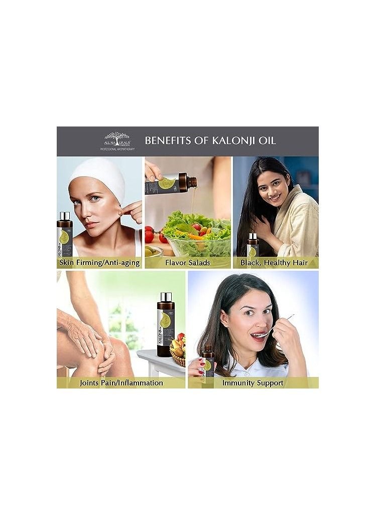 All Naturals - All Naturals Pure and Edible Kalonji Black Seed Oil (Nigella Sativa) - Image 1