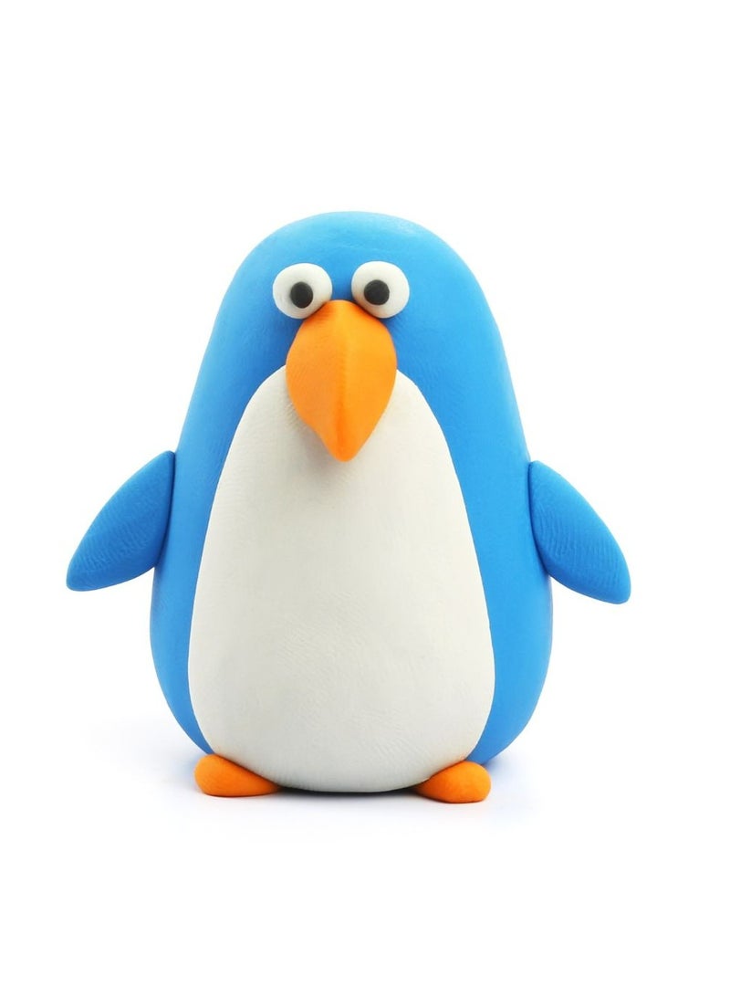 HEY CLAY DIY Birds: Toucan, Penguin, Peacock Plastic Creative Modelling Air-Dry Clay For Kids 6 Cans - Image 2