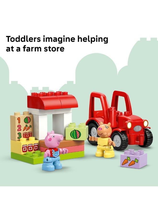LEGO DUPLO Peppa Pig Tractor and Market Toddler Toy 10468 (Age 2+, 18 Pieces) - Image 5