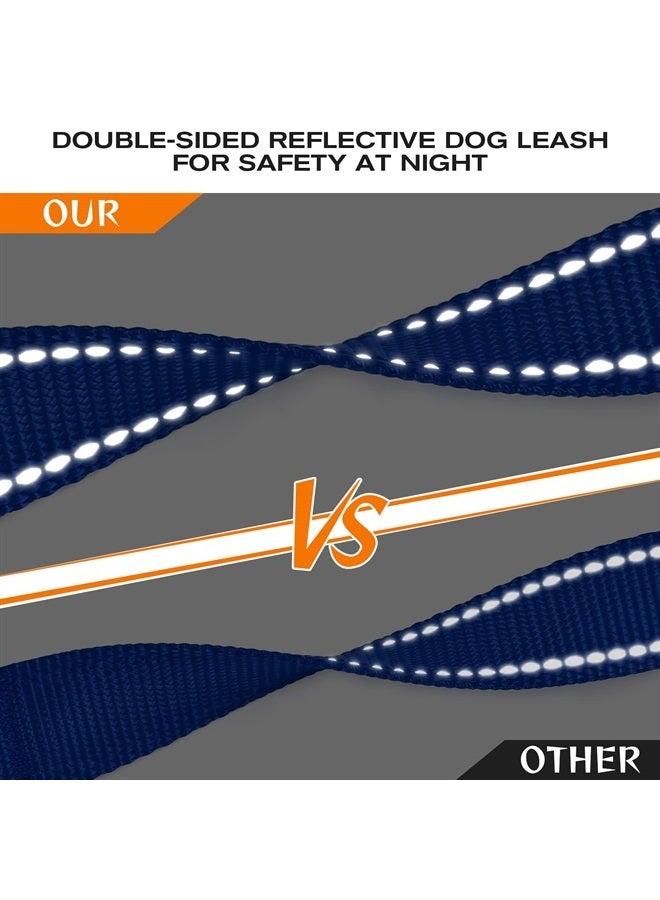 Joytale Double Handle Dog Leash, Double-Sided Reflective Dog Leashes for Night Safety, Heavy Duty Leash for Large and Extra Large and Medium Breed Dogs Outside Walking,5FT,Royal Blue - Image 4