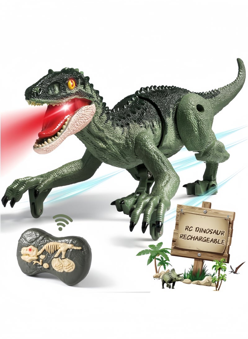 GGEROU Remote Control Dinosaur with Lights, Walking, Roaring, Twist, Dinausore Remote Control Toy, Dinosaur for Children Boys Girls 3 4 5 6 7 8 9 Years Old  - Image 1
