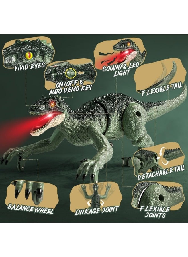 GGEROU Remote Control Dinosaur with Lights, Walking, Roaring, Twist, Dinausore Remote Control Toy, Dinosaur for Children Boys Girls 3 4 5 6 7 8 9 Years Old  - Image 2