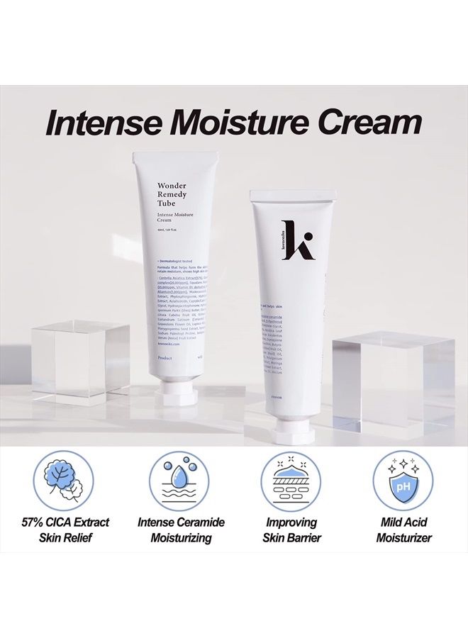 keenoniks Face Moisturizer - Wonder Remedy Intense Moisture Facial Ceramide Cream helps Repair Skin Barrier, Moisturizing for Dry, Sensitive Skin | Centella Asiatica Korean CICA Cream - 1.69 Fl Oz  - Image 2