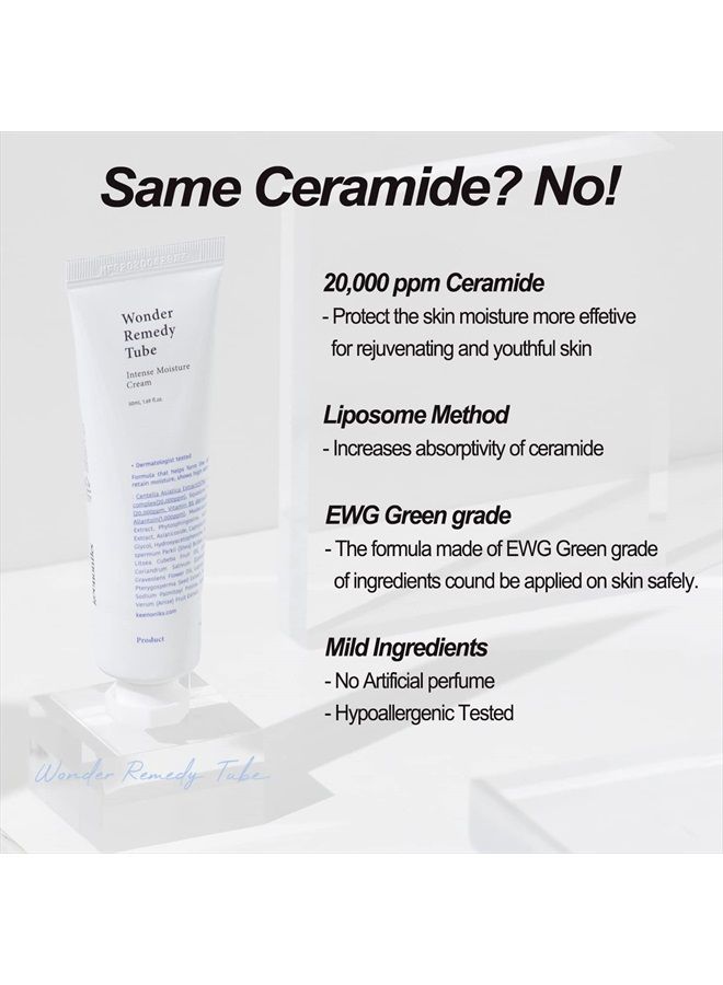 keenoniks Face Moisturizer - Wonder Remedy Intense Moisture Facial Ceramide Cream helps Repair Skin Barrier, Moisturizing for Dry, Sensitive Skin | Centella Asiatica Korean CICA Cream - 1.69 Fl Oz  - Image 4
