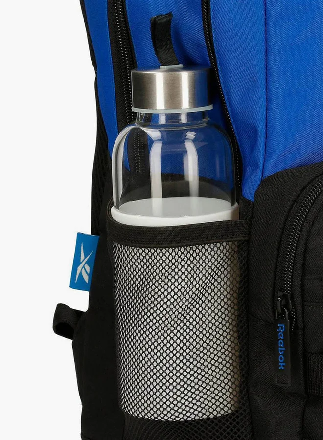 Reebok  Logo Print School Backpack with Adjustable Straps and Zip Closure - 38x19x43 cm  | Best Price UAE