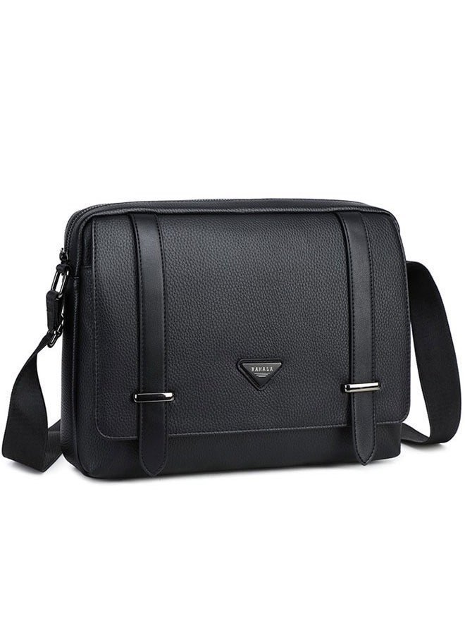RAHALA - 9503-1 Leather Modern Shoulder Work Travel Everyday Use Organized Stylish Crossbody bag - Black - Image 1