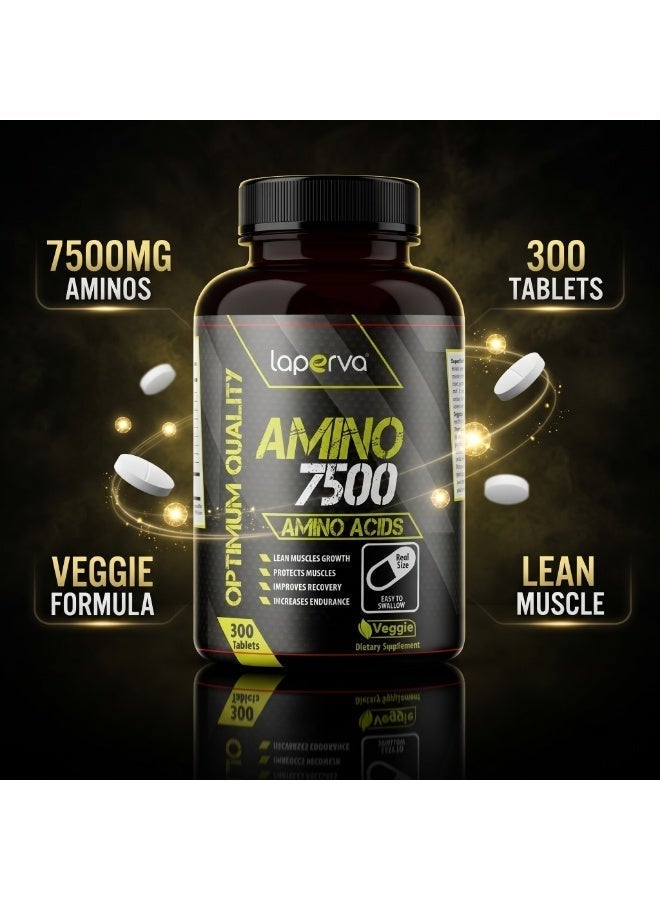 Laperva Amino Tablets 7500 MG, 300 Tablets, Amino Acid Supplement, Essential Amino Acids Formula, BCAA Support, Sugar Free, Gluten Free, Soy Free, Artificial Color Free, Vegetarian Friendly Sports Nutrition Supplement - Image 5