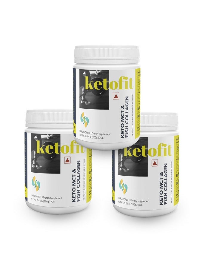 Sharrets Ketofit 200G X 3 -The Ultimate Zero Carbs Mct Collagen Keto Supplement Powder For Enhanced Ketogenic Health And Vitality.  - Image 1