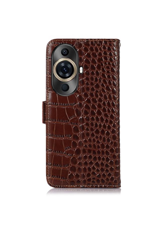 S-TOP Case For Huawei Nova 11 Pro / 11 Ultra Crocodile Top Layer Cowhide Leather Phone Case - Image 3
