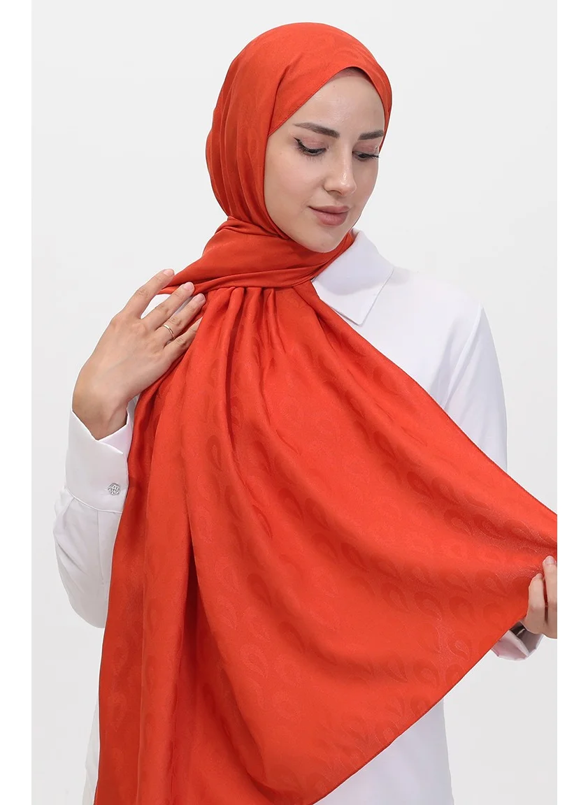 Sefa Merve Madame Mary Drop Jacquard Shawl 19085-13 Brick