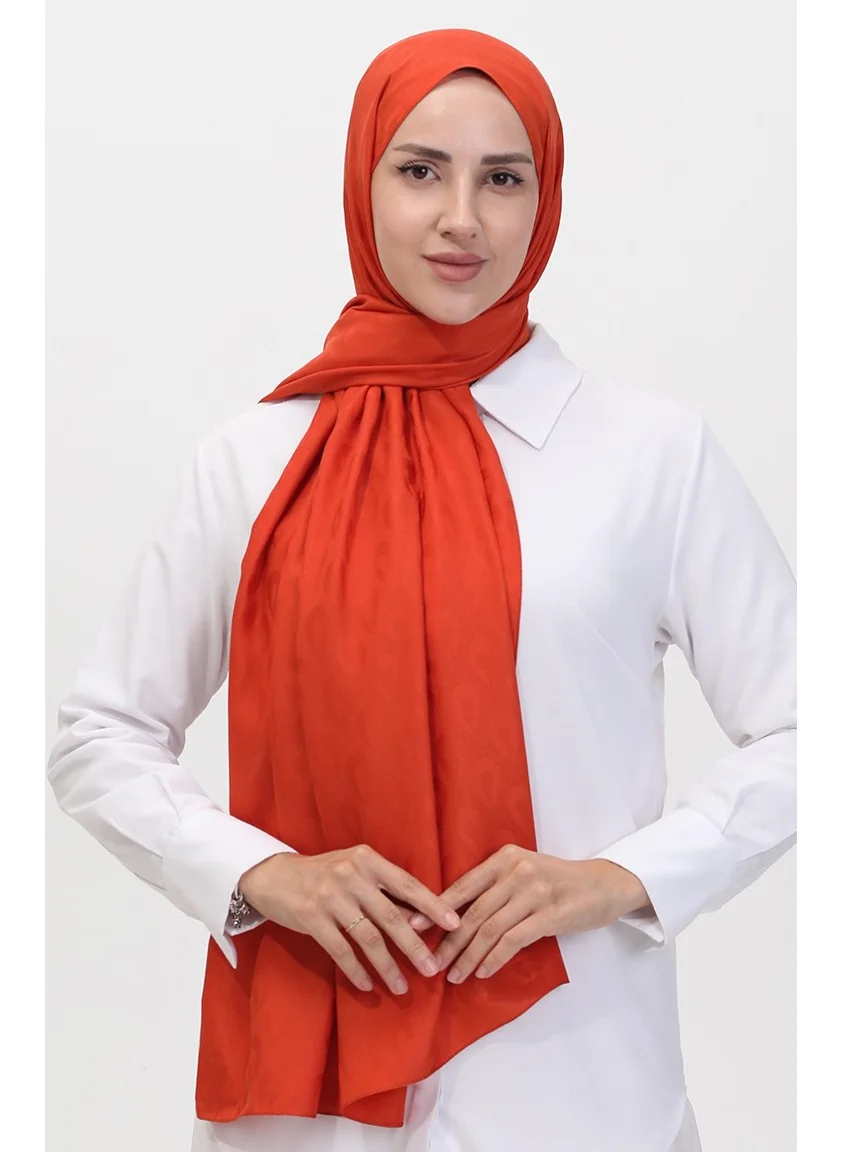 Sefa Merve Madame Mary Drop Jacquard Shawl 19085-13 Brick