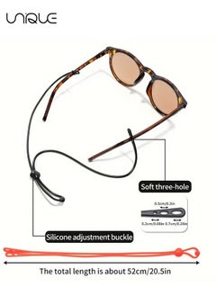 Unique 6 Pack Silicone Eyeglass Straps, Non-slip Three-hole Eyeglass Frame Straps, Adjustable Eyeglass Cord Straps, Sports Eyeglass Straps, Sunglass Cord Lanyards for Adults and Kids  - Image 2