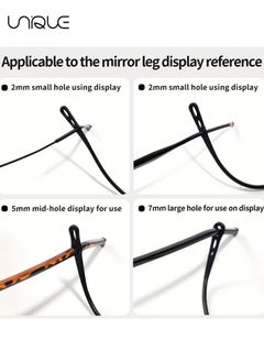 Unique 6 Pack Silicone Eyeglass Straps, Non-slip Three-hole Eyeglass Frame Straps, Adjustable Eyeglass Cord Straps, Sports Eyeglass Straps, Sunglass Cord Lanyards for Adults and Kids  - Image 5